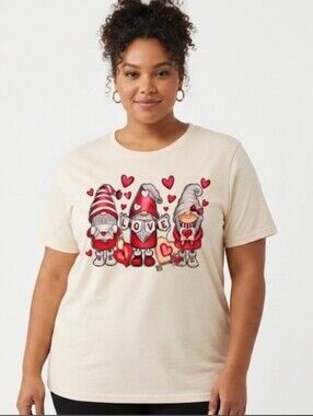 Valentine's Day Gnome Graphic T-shirt